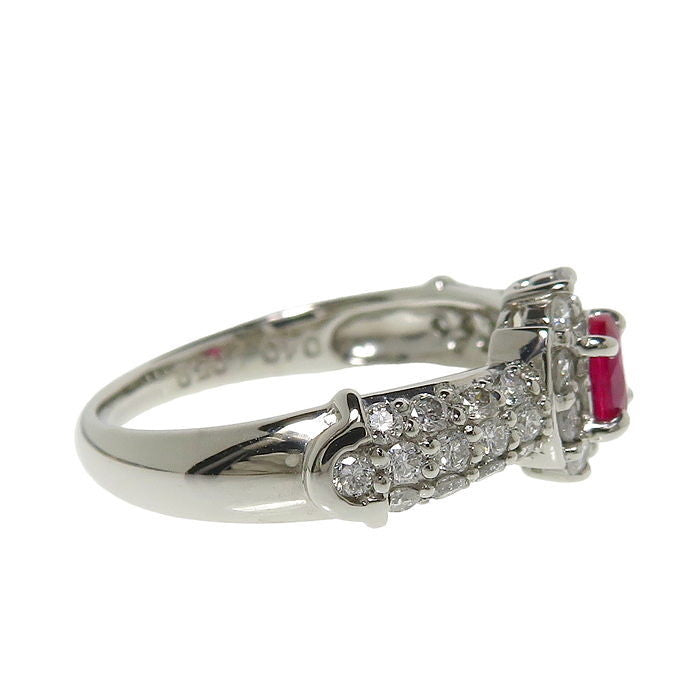 12号 ルビー 0.40ct ダイヤモンド 計0.59ct リング・指輪 Pt900
