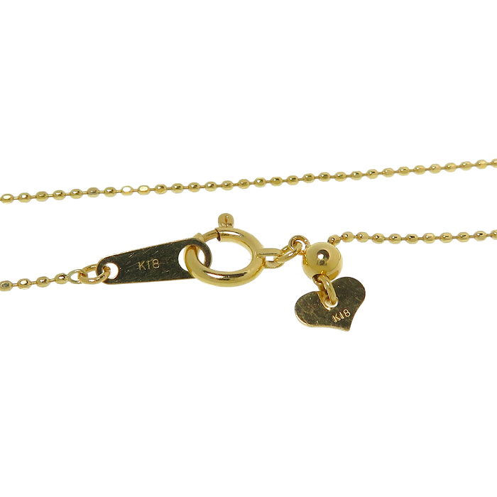 ダイヤモンド 0.536/計0.18ct ネックレス K18ゴールド 18金 3.4g 46cm