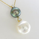 白蝶真珠(バロックパール) 約12.8mm 黒蝶真珠(バロックパール) 約10.0mm ダイヤモンド 計0.15ct ネックレス K18ゴールド 18金 7.1g 40cm レディース
【中古】【真子質店】【NN】




【TMoMa】