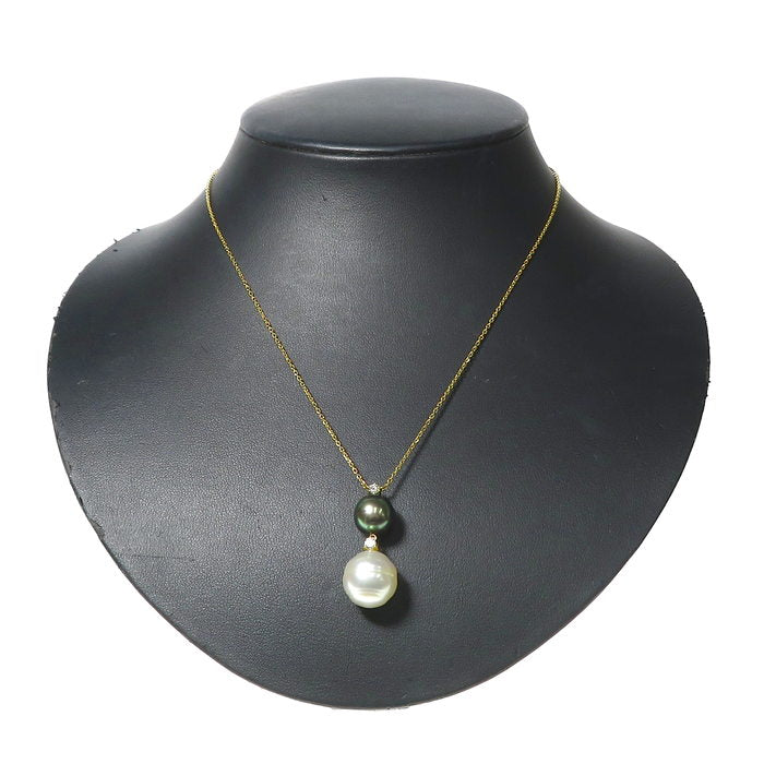 白蝶真珠(バロックパール) 約12.8mm 黒蝶真珠(バロックパール) 約10.0mm ダイヤモンド 計0.15ct ネックレス K18ゴールド 18金 7.1g 40cm レディース
【中古】【真子質店】【NN】




【TMoMa】