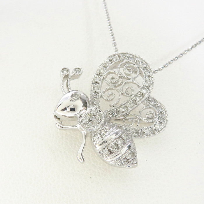 蜂 ブローチ兼用 ダイヤモンド 計0.21ct ネックレス K18WGホワイトゴールド 18金 4.9g 45cm レディース
【中古】【真子質店】【NN】




【DYT】