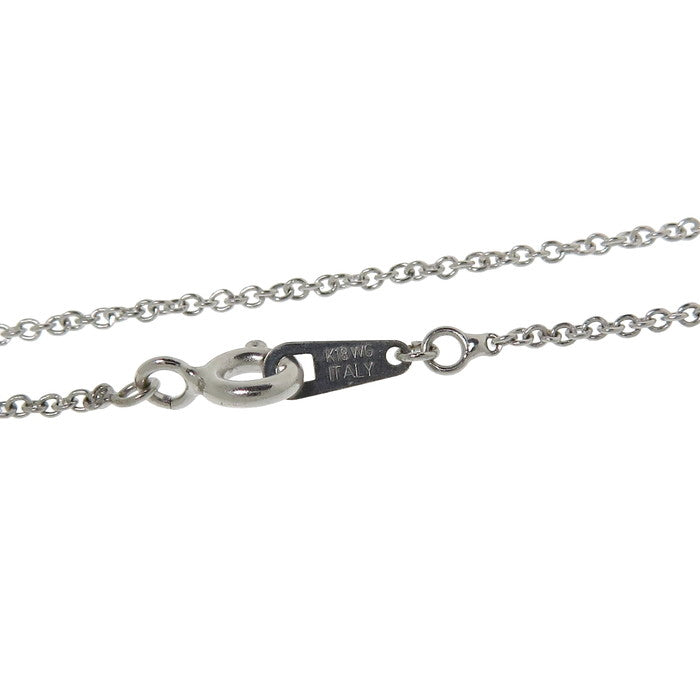 ドット 艶消し ダイヤモンド 計0.14ct ネックレス K18WGホワイト 